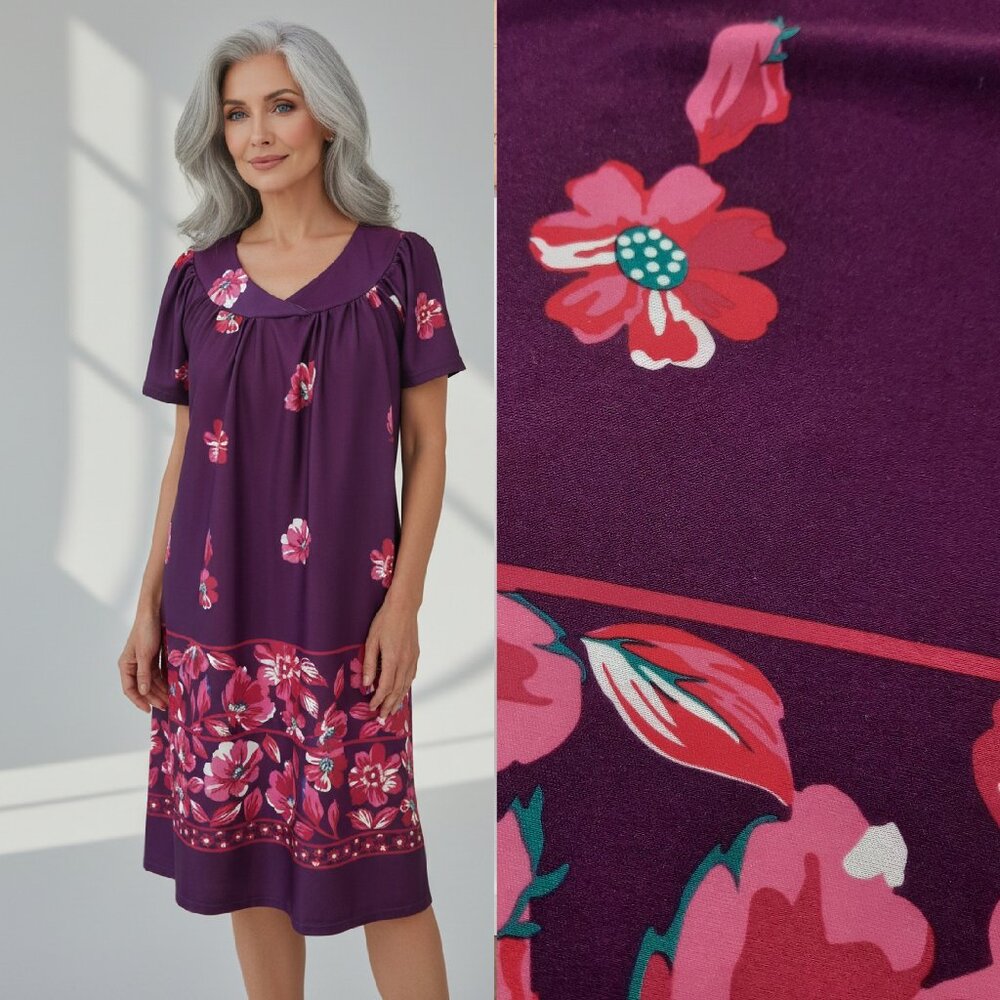 Vtg inspired floral house robe - Lati Fashion brand